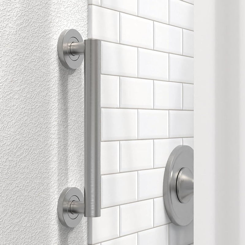 AquaChase ADA Compliant Grab Bar, 500lbs Weight Support for Bath Safety (12 inch, Brushed Nickel) - Image 1